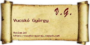 Vucskó György névjegykártya
